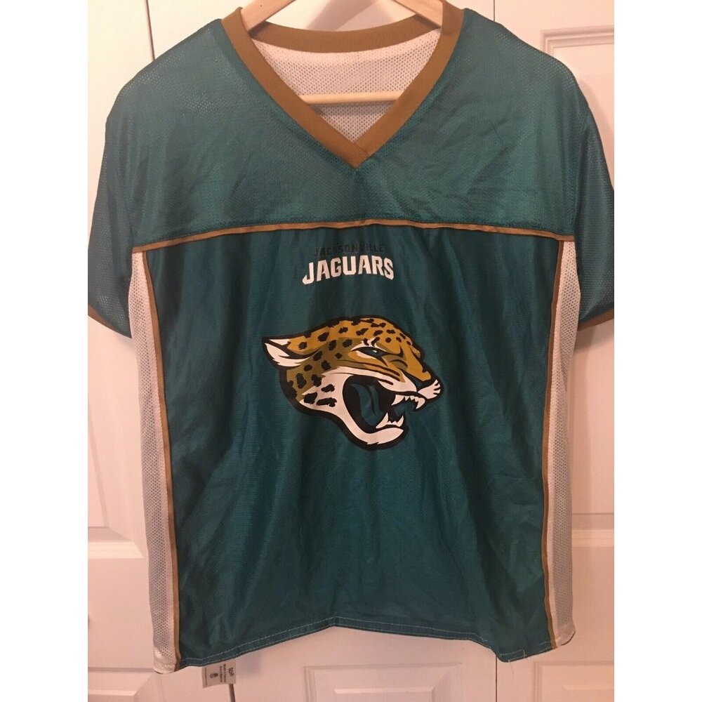 Jaguars Sz M Unisex Green/White Reversible Flag‎ Football Jersey